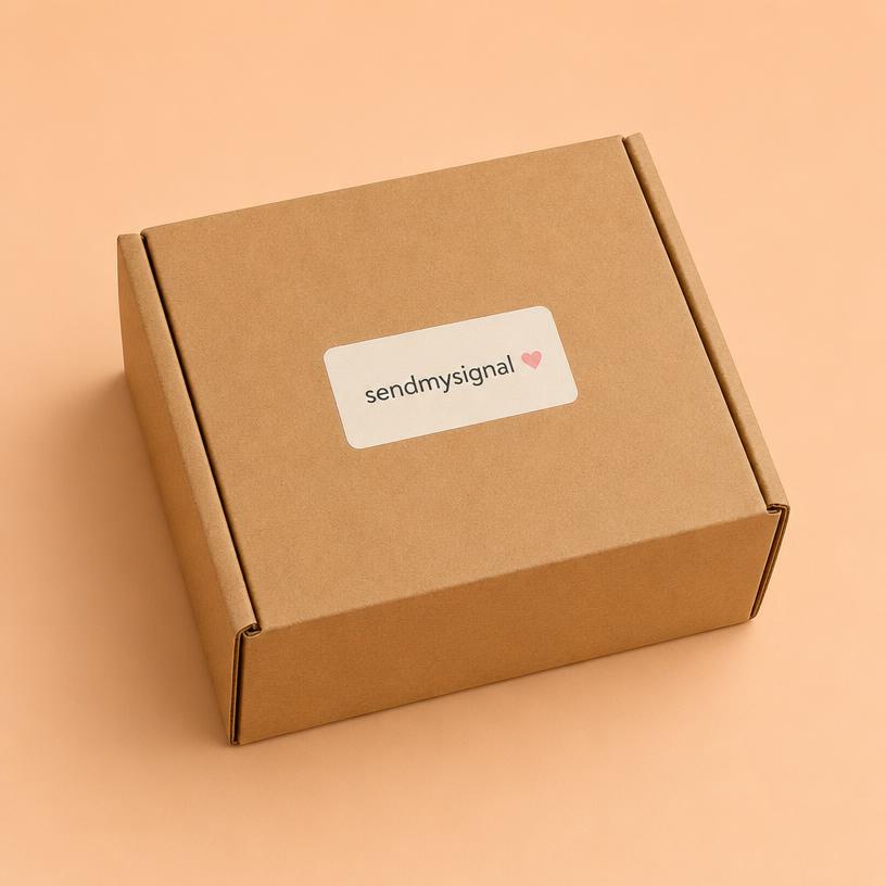 Kraft sendmysignal shipping box